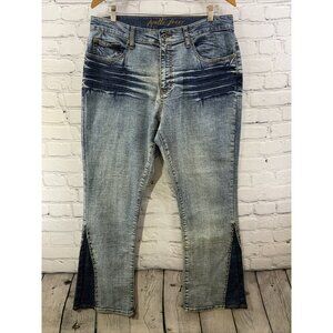 Apollo Jeans Womens Sz 15/16 Faded Wash Wide Leg